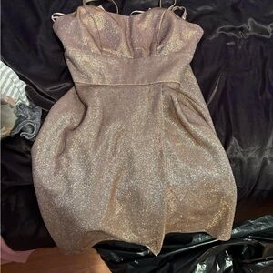 Elegant Rosegold Prom Dress